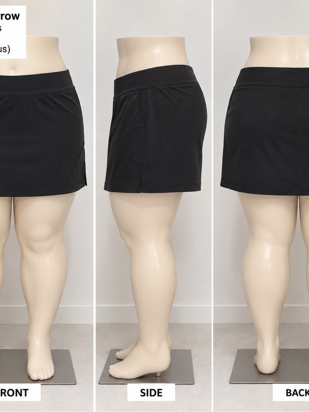 croft & barrow Black Athletic Skort with Built-In Shorts